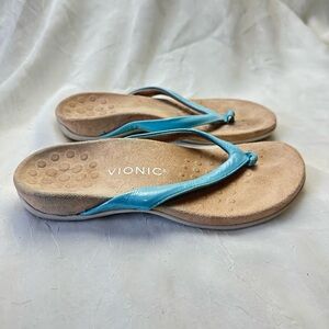 Vionic Size 6.5 Women's Sandals in Blue and Tan